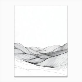 Landscape In Black And White Canvas Print