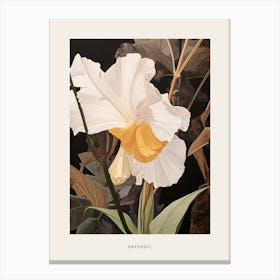 Flower Illustration Daffodil 4 Poster Canvas Print