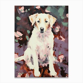 A Australian Shepherd Dog Painting, Impressionist 2 Canvas Print