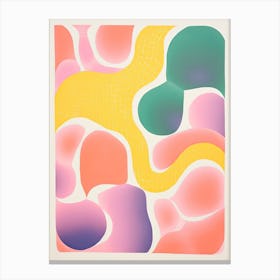 Abstract Landscape Risograph Style 30 Canvas Print