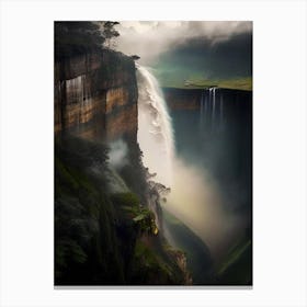 Tequendama Falls, Colombia Realistic Photograph (3) Canvas Print