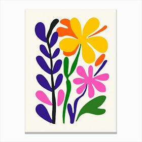 Flowers On A White Background 6 Canvas Print