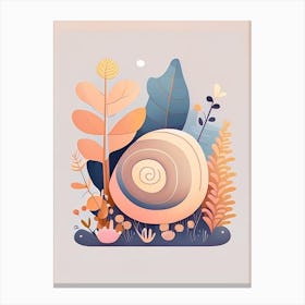 Garden Snail In Park 1 Illustration Canvas Print