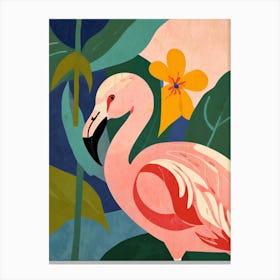 Pink Flamingo 1 Canvas Print