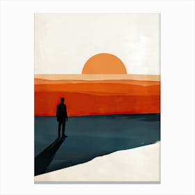 Sunset, Minimalism 6 Canvas Print