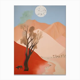 Dasht E Lut   Iran, Contemporary Abstract Illustration 2 Canvas Print