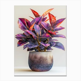 Purple Plant In A Pot 1 Canvas Print