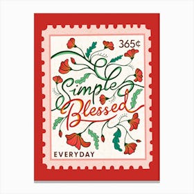 365 Days Collection - Simply Blessed 1 Canvas Print