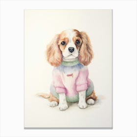 Baby Animal Watercolour Puppy 1 Canvas Print