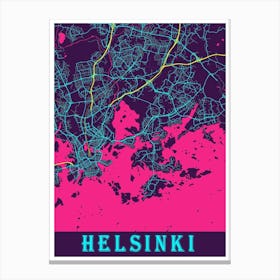 Helsinki Map Poster 1 Canvas Print