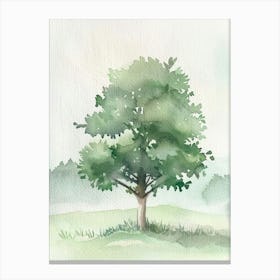 Apple Tree Atmospheric Watercolour Painting 4 Canvas Print