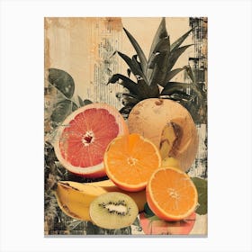 Kitsch Fruit Collage 3 Canvas Print