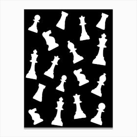 Chess Game Pieces 1 Canvas Print