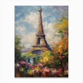 Eiffel Tower Paris France Pissarro Style 18 Canvas Print