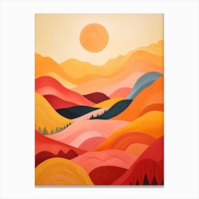 Sunset In The Mountains 15 Canvas Print