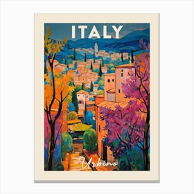 Urbino Italy 2 Fauvist Painting Travel Poster Canvas Print