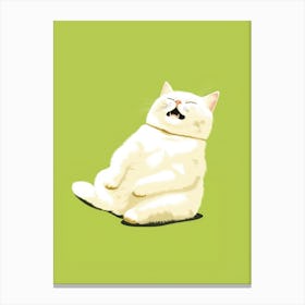 White Cat 6 Canvas Print