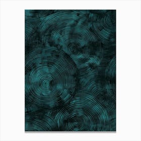 Teal Swirls 1 Canvas Print