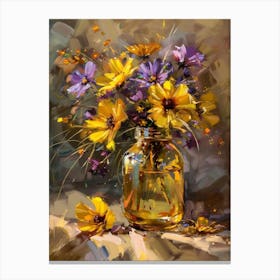 Flowers In A Jar Canvas Print