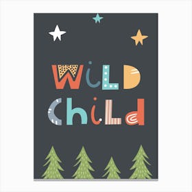 Wild Child Neutral Kids Canvas Print