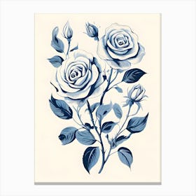 Blue Roses 1 Canvas Print