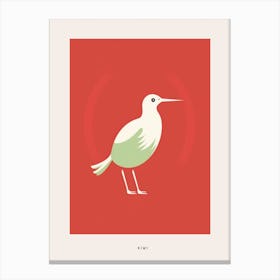 Minimalist Kiwi 2 Bird Poster Canvas Print