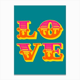 Love Typography Canvas Print