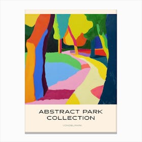 Abstract Park Collection Poster Vondelpark Amsterdam 1 Canvas Print