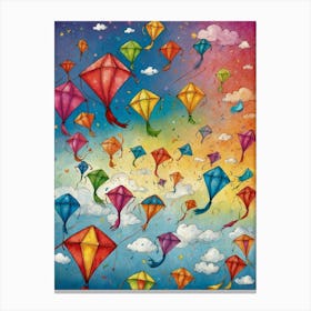 Kites In The Sky 1 Canvas Print