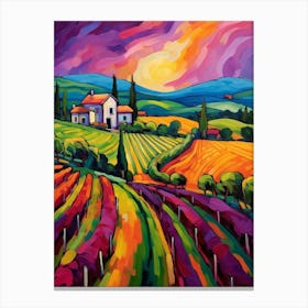 Woodinville Wine Country Fauvism 5 Canvas Print