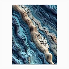 Abstract Wave Pattern Canvas Print