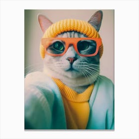 Cat Wearing Sunglasses, funny cat, cat christmas funny, funny cat tree, funny cat sweater, funny cat products, cat cat funny, cat funny cat, cat silly, funny about cats, funny cat funny, Canvas Print