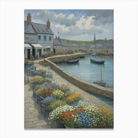 Harbourside Cafe The Peaceful Dock Canvas Print