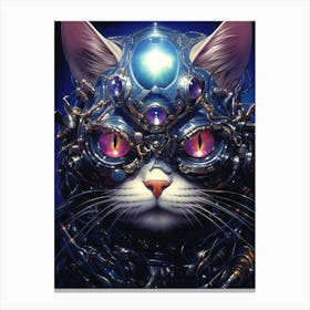 Cat With Gears Canvas Print