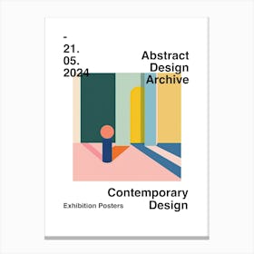 Abstract Design Archive Poster 26 Canvas Print
