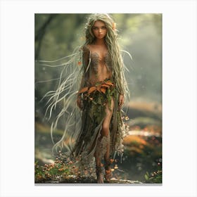 Fairy Girl In The Forest 2 Canvas Print