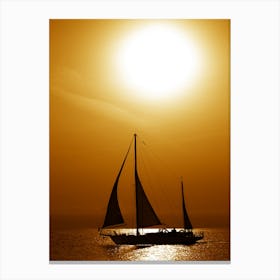 Sunset Sailboat Canvas Print