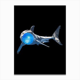 Shark In The Dark Canvas Print