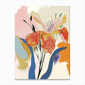 Colourful Flower Illustration Portulaca 1 Canvas Print