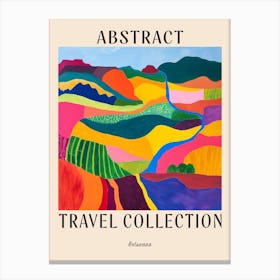 Abstract Travel Collection Poster Botswana 3 Canvas Print