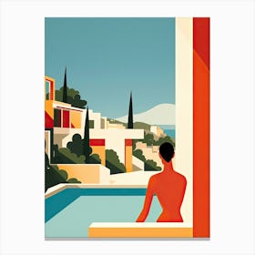 Ibiza, Spain, Bold Outlines 3 Canvas Print