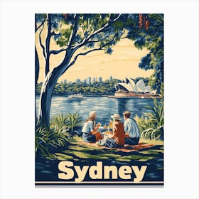 Aihrgdesign A Retro Travel Poster For Sydney 3 Canvas Print