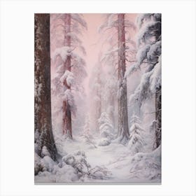 Dreamy Winter Painting Sequoia National Park United States 2 Canvas Print