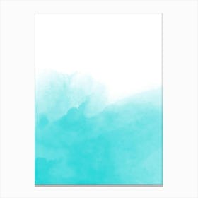 Watercolor blue and white Canvas Print