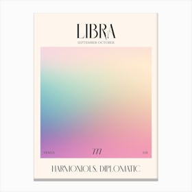 Libra 1 Zodiac Sign Canvas Print