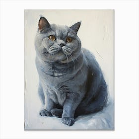 British Shorthair Cat Painting 3 Canvas Print