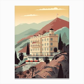 Santiago De Chile Travel Illustration 4 Canvas Print