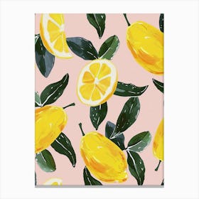 watercolor lemons Canvas Print
