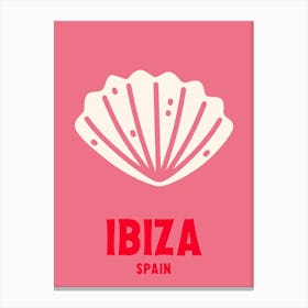 Ibiza, Spain, Graphic Style Poster 1 Canvas Print