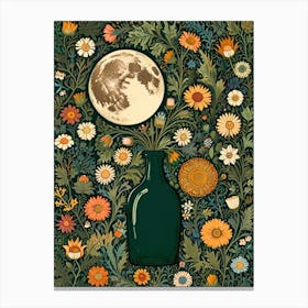 William Morris Moon In A Bottle Canvas Print